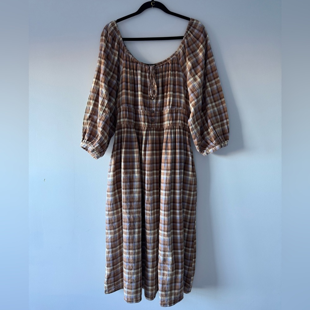 Madewell Gauze Sophia Midi Dress Size XL